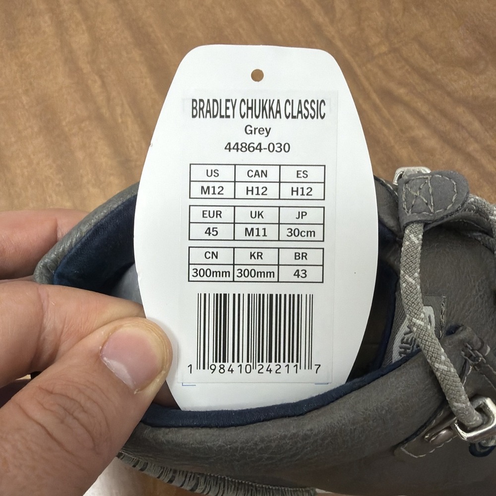 Hey Dude Bradley Chukka Classic Comfort Easy On Boots Men's 12 Gray Leather - Picture 10 of 10